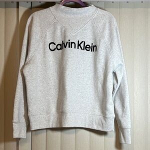 Calvin Klein Women's L Gray Crew Neck Sweater